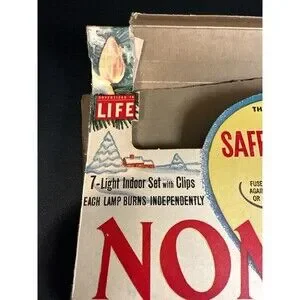 Vintage Noma Lites 7-Light Christmas String W/ Box