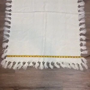 Vintage Once Upon A Time Knit Baby Blanket Pale Yellow White 100% Acrylic Italy