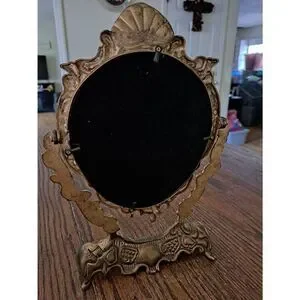 Vintage Ornate Cherub Vanity Dresser Table Victorian Baroque Rotating Mirror