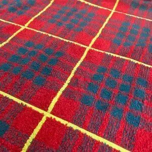 Vintage Plaid Towel Finley's Made In Scotland Holiday Red Green 21x38" Christmas