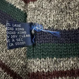 Vintage Polo Ralph Lauren Striped Wool Heavy Scarf