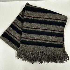 Vintage Polo Ralph Lauren Striped Wool Heavy Scarf