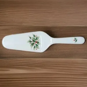 Vintage Porcelain Holly Berry Cake Server – 10” Made In Japan