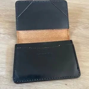 Vintage Porter Japan Black Bifold Leather Wallet Cardholder