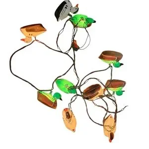 Vintage Primal Lite Decoy Duck De-Lite String Light Set 10 Ducks Tested