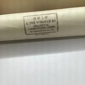Vintage QRS Player Piano Word Roll 6810 "Love Walked In"