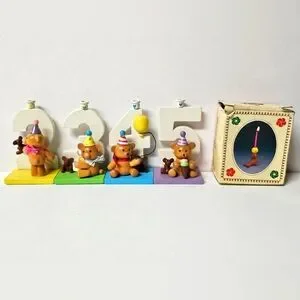 Vintage R. Dakin & Co. Teddy Bear Candle Holders