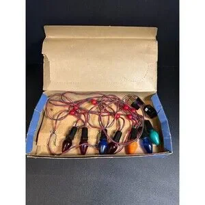 Vintage Radiant Christmas Lights GE Mazda Bulbs