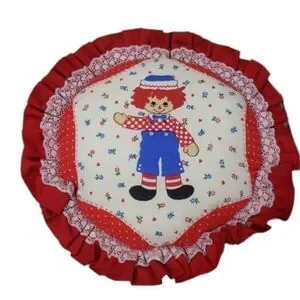 Vintage Raggedy Ann and Andy Throw Pillow