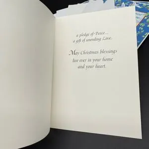 Vintage Religious Christmas Cards Lot Of 9 Noah's Ark Peace Animals Scripture