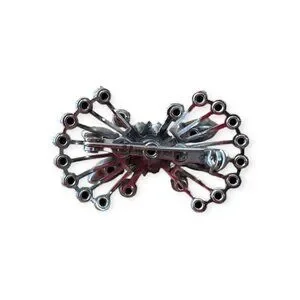Vintage Rhinestone Brooch Silver Tone Metal Clear Stone