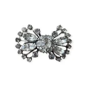 Vintage Rhinestone Brooch Silver tone metal Clear stone Vintage Rhinestone Brooch Silver tone metal Clear stone