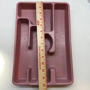 Vintage Rubbermaid Pink Cutlery Tray Silverware Drawer Organizer