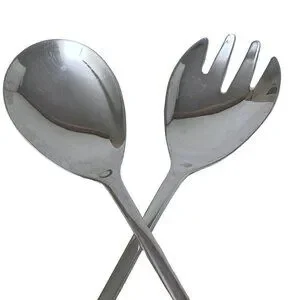 Vintage Salad Servers MK Silverplate Serving Fork And Spoon 9.25" Long
