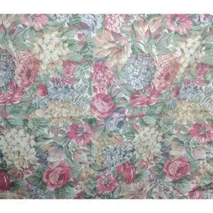 Vintage Sanderson Shabby Chic Cottagecore Floral Pair Of Drapes Panel Cu…