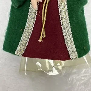 Vintage Santa Claus With Porcelain Head Father Christmas Tree Ornament Figure
