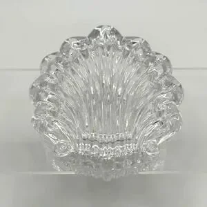 Vintage Sea Shell Shaped Small Glass Trinket Box