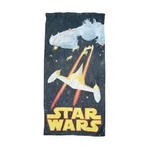 Vintage Star Wars Beach Towel Naboo N1 Starfighter Trade Federation Battleship