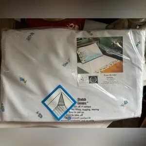 Vintage Stevens Mohawk Sheets Rose Border Mohawk Fitted Sheet