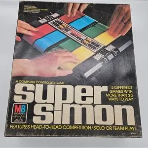 Vintage Super Simon Game Milton Bradley 1970s Electronic Toy
