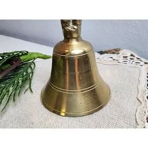 Vintage Sweet Little Elephant Brass Bell 4.25 Inches High Wonderful Sound
