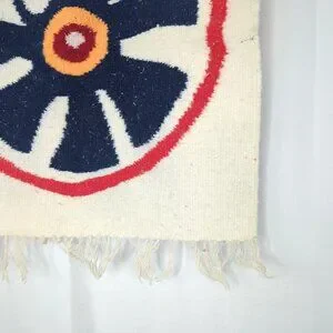 Vintage Tapestry Indigenous Mexican Pre-Columbian Knit Sun