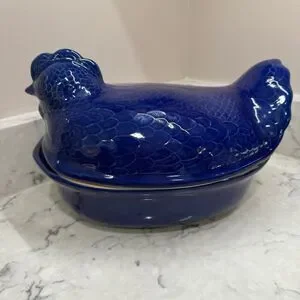 vintage Taylor & Ng Environmental Ceramics Nested Hen Chicken Roaster