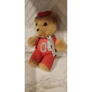 Vintage Telemarks Ohio State Teddy Bear Plush With Shirt Vest Scarf & Hat