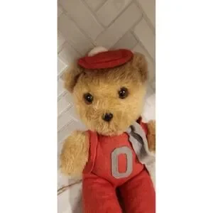 Vintage Telemarks Ohio State Teddy Bear Plush With Shirt Vest Scarf & Hat