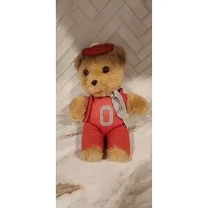 Vintage Telemarks Ohio State Teddy Bear Plush With Shirt Vest Scarf & Hat