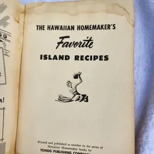 Vintage The Hawaiian Honemakers Island Recipe Book