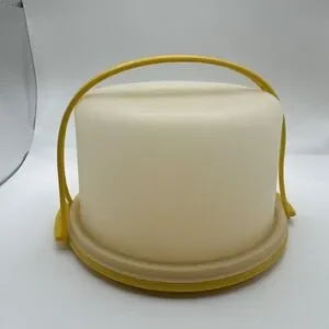 Vintage TUPPERWARE Child Size Cake / Cupcake Carrier Holder 1970s
