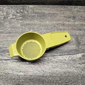 Vintage Tupperware Mini Tea Time Sifter Strainer Gadget Sifter Yellow Rare