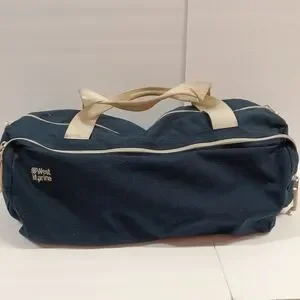 Vintage West Marine Navy/White Nylon Sailing Duffle Bag