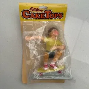 Vintage Wilton Cake Topper Skateboard Stunt Rider Skateboarder 1979 70s