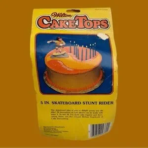 Vintage Wilton Cake Topper Skateboard Stunt Rider Skateboarder 1979 70s