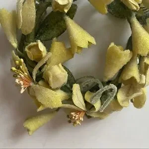 Vintage yellow floral rings -3