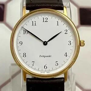 Vintage Zeitpunkt Swiss Quartz Men’s Unisex Watch By The J. Peterman Co