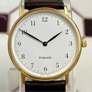 Vintage Zeitpunkt Swiss Quartz Men’s Unisex Watch By The J. Peterman Co