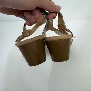Vionic Nellie Reptile Snakeskin Open Toe Sandals Wedges