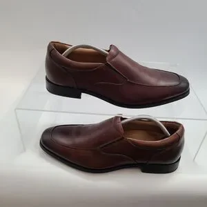 Vionic Sullivan Men's Orthopedic Footwear Brown Leather Shoes Loafers US Size 12