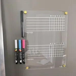 Visibly Magnetic Acrylic Fridge Chore Chart—Gold