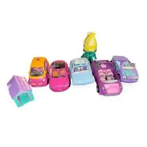 ViTG 2000s Lot Polly Pocket 5 Cars Doghouse Princess Of The Flower Incomplete