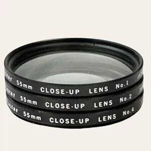 Vivitar 55mm Close-up Lens Set Vintage No.1 2 4 VGUC With Case