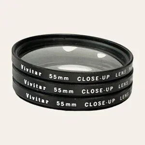 Vivitar 55mm Close-up Lens Set Vintage No.1 2 4 VGUC With Case