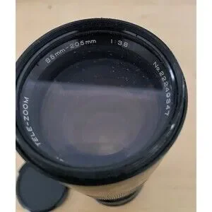 Vivitar 85-205mm F/3.8 Tele-Zoom Lens W/ Skylight Filter Lens Caps & Case
