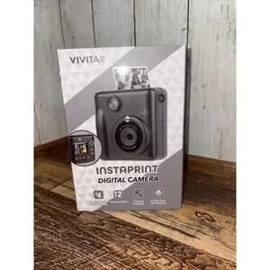 Vivitar-InstaPrint Digital Camera For Adults Or Kids 12MP Black w 2 Photo Rolls