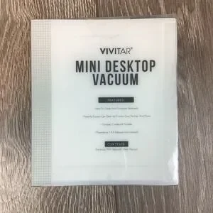 Vivitar Mini Desktop Keyboard Vacuum Great For Crumbs Dust Pet Hair & More