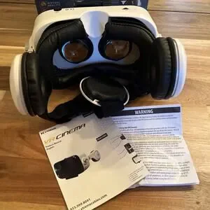 VR Cinema Viewer With Audio. Virtual Reality Headset.