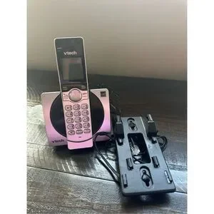 VTech DECT 6.0 Expandable Cordless Phone With Call Block CS6919 (Silver & Black